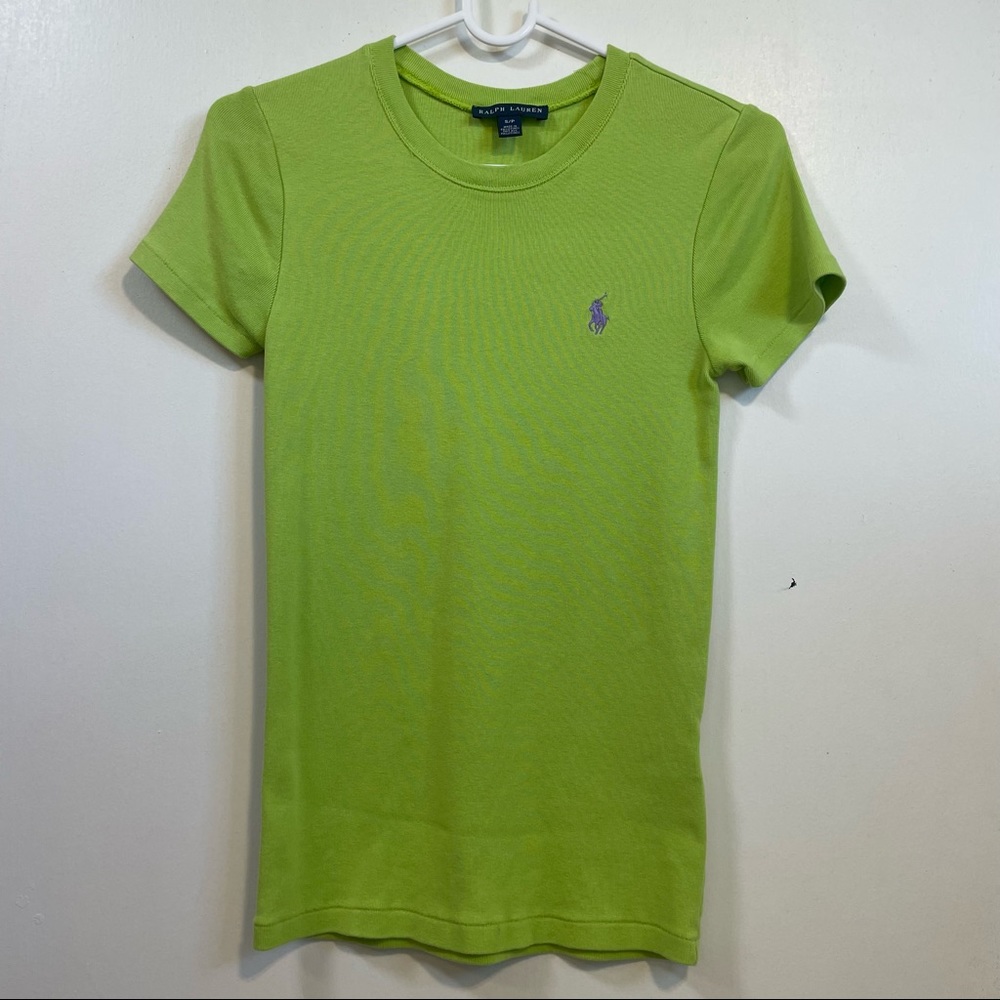 Ralph Lauren Tee Green and Purple Small